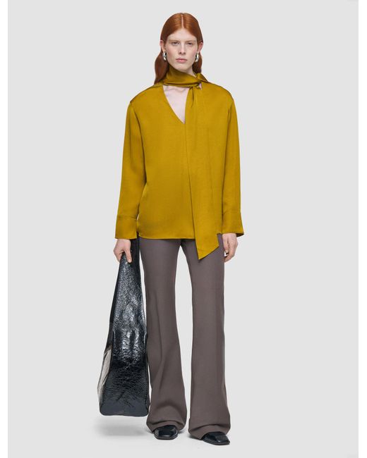 Joseph Yellow Adele Light Crepe Blouse