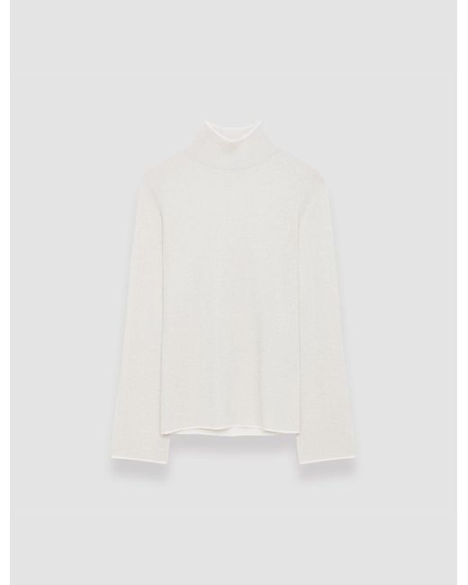 Joseph White Double Face Lurex Merino Top
