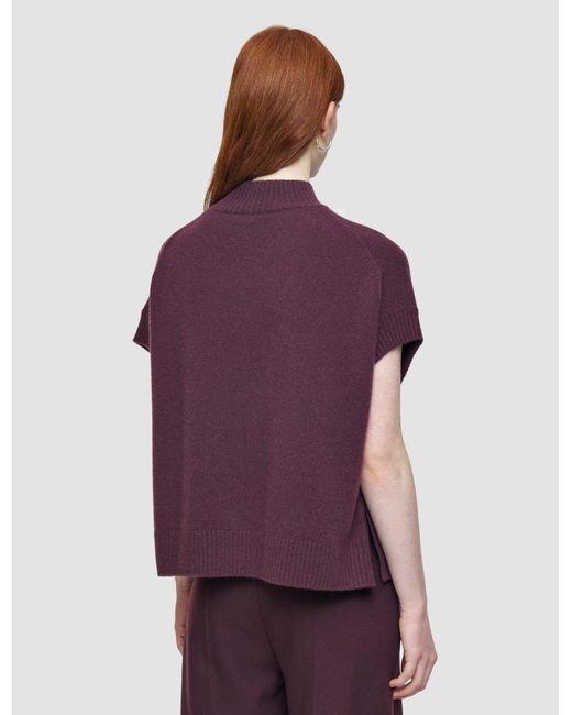 Joseph Purple Luxe Cashmere Top