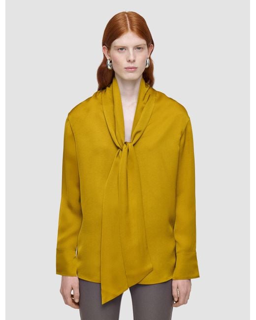 Joseph Yellow Adele Light Crepe Blouse