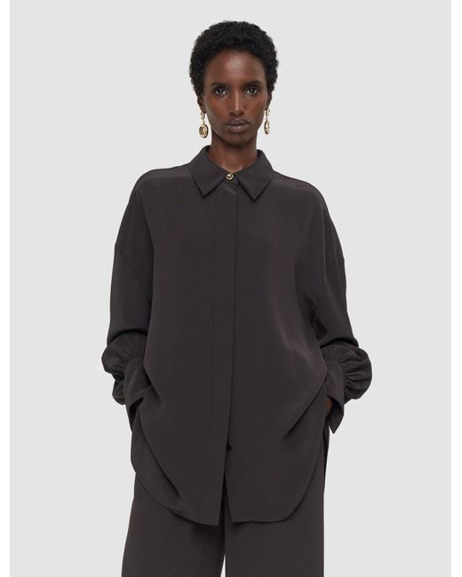 Joseph Black Camilia Satin Twill Blouse