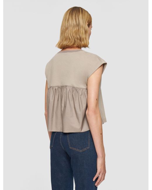 T-shirt en popeline de jersey Joseph en coloris Natural