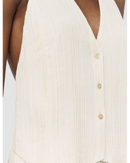 Joseph White Suez Pleat Jacquard Tie Waistcoat