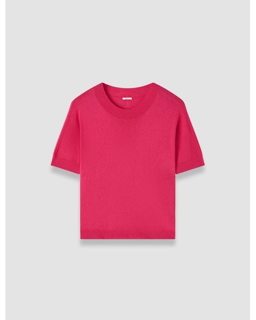 Joseph Pink Jana Silk Knit Top