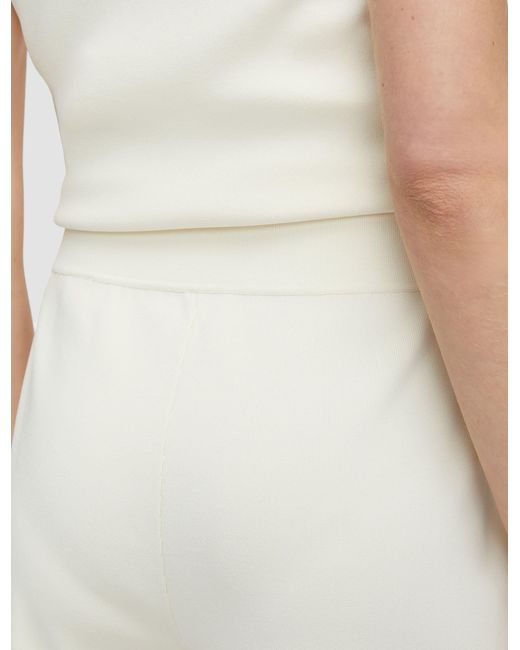 Joseph White Viscose Knit Stretch Culottes