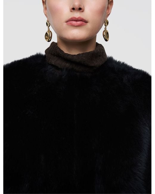 Joseph Black Gomez Long Haired Shearling Jacket
