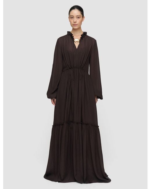 Robe Lotus En Soie Texturée Joseph en coloris Brown