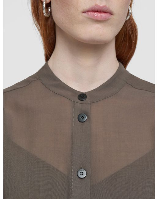 Joseph Brown Emma Sheer Fine Wool Dress