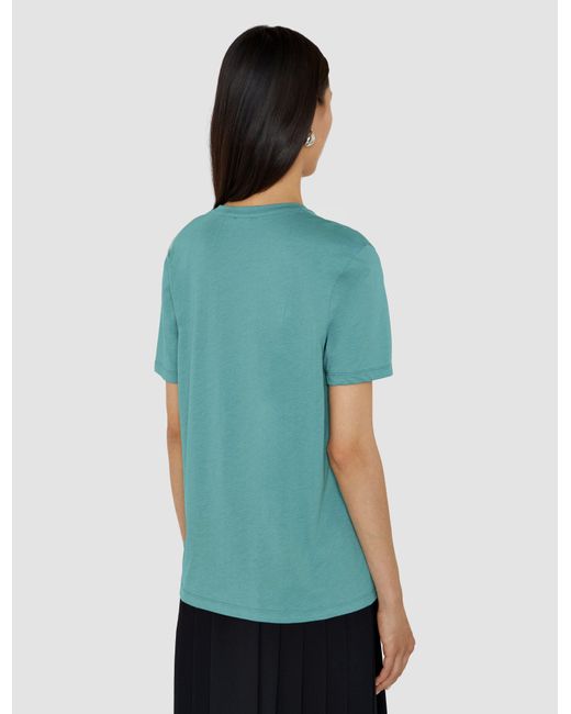 Joseph Blue Cotton Silk Jersey T-Shirt