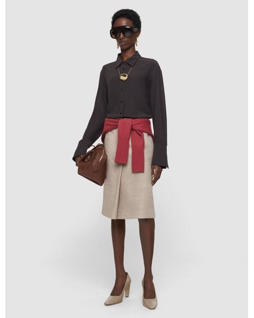 Joseph Brown Joe Crepe De Chine Silk Blouse