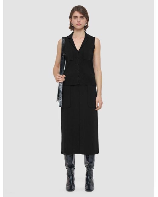 Joseph Black Milano Knit Stretch Vest