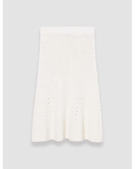 Joseph White Linen Cotton Knitted Skirt