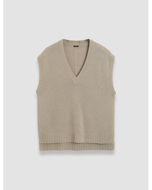 Joseph Natural Open Cashmere Vest