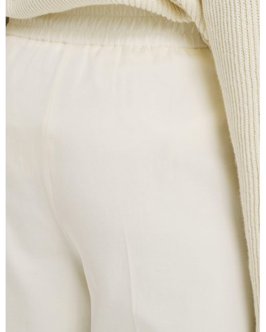 Pantalon Alanel en soie et coton doux Joseph en coloris White