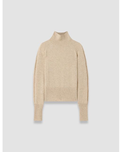 Joseph Natural Oxna Light Pure Cashmere High Neck Jumper