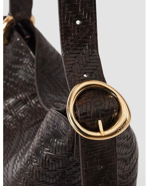 Joseph White Bucket Woven Leather Bag