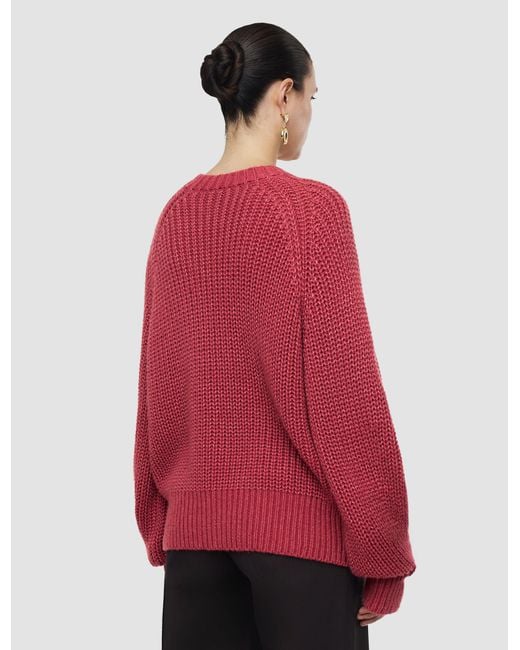 Joseph Red Plamer Wool Cashmere Jumper