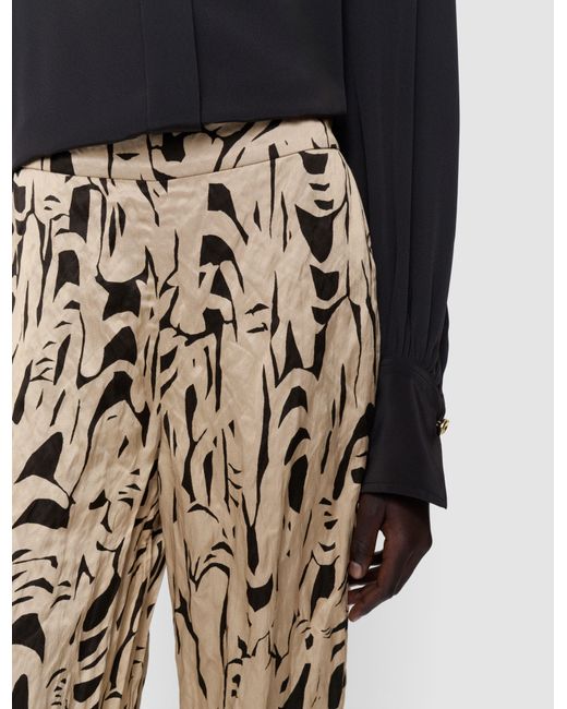 Joseph Metallic Dijon Printed Crinkle Trousers