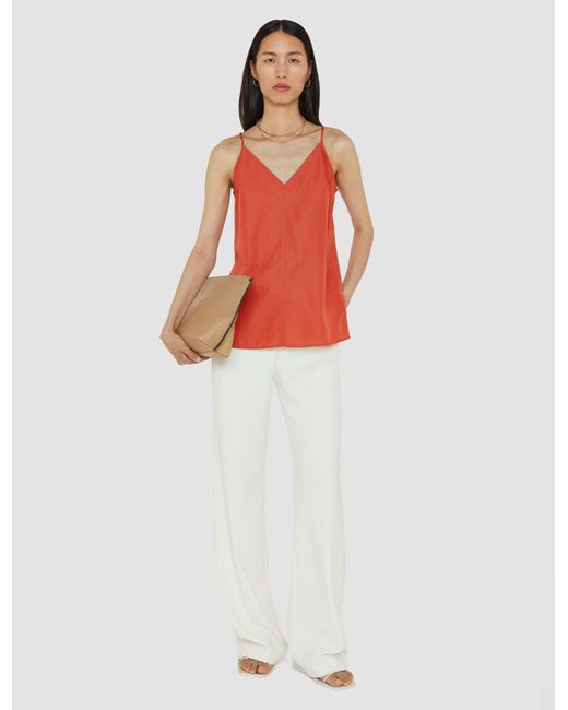 Joseph Red Aragon Soft Cotton Silk Top