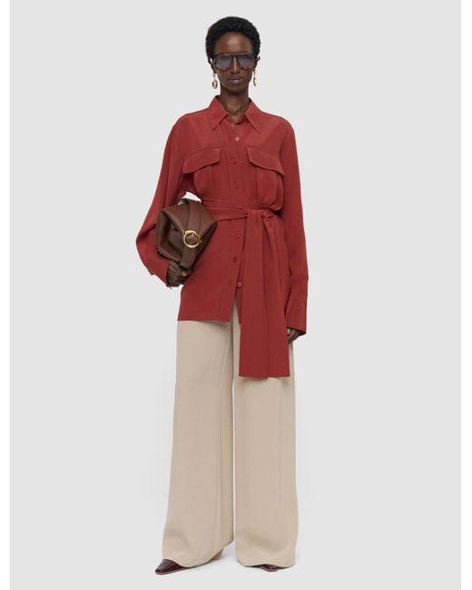 Chemise Yas En Soie Crêpe De Chine Joseph en coloris Red