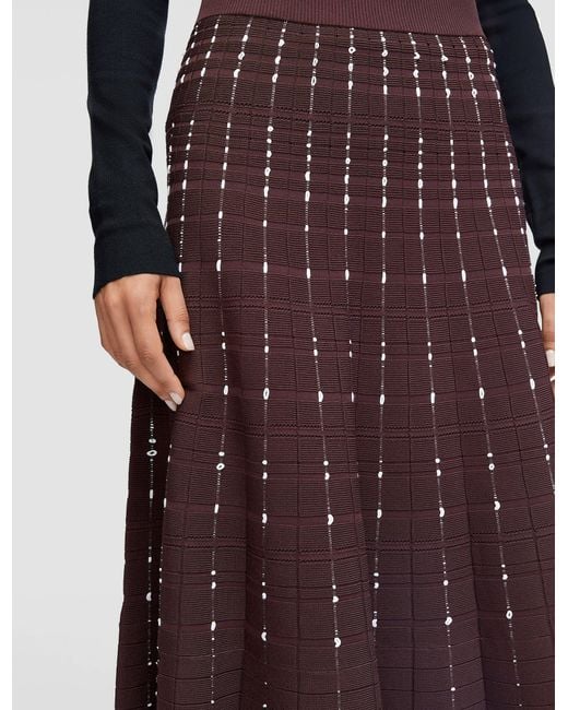 Joseph Purple Fragmented Stripes Skirt