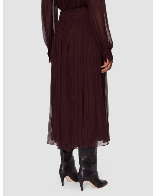 Joseph Purple Ale Silk Chiffon Trousers