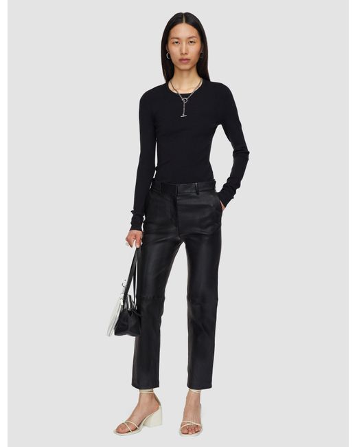 Joseph Black Silk Stretch Top