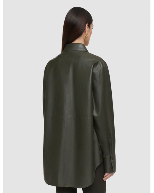 Joseph Green Penna Soft Nappa Leather Overshirt