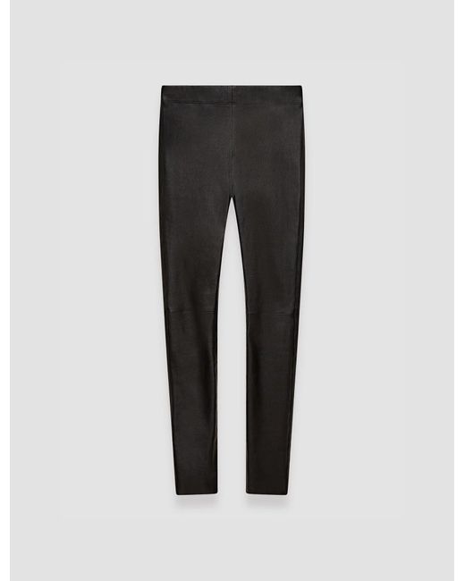 Joseph Gray Leather Stretch Leggings