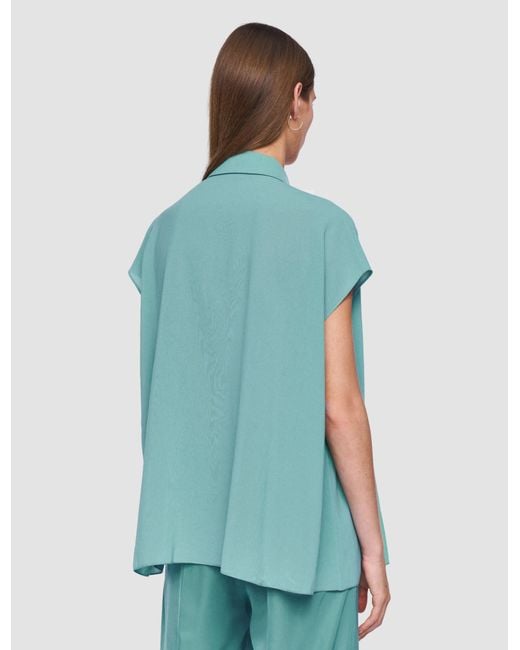 Joseph Blue Antin Airy Plissé Blouse