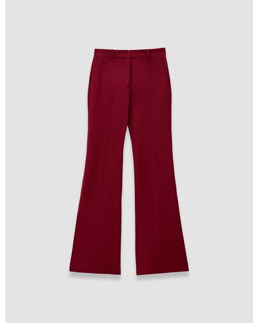 Joseph Red Tafira Gabardine Stretch Trousers