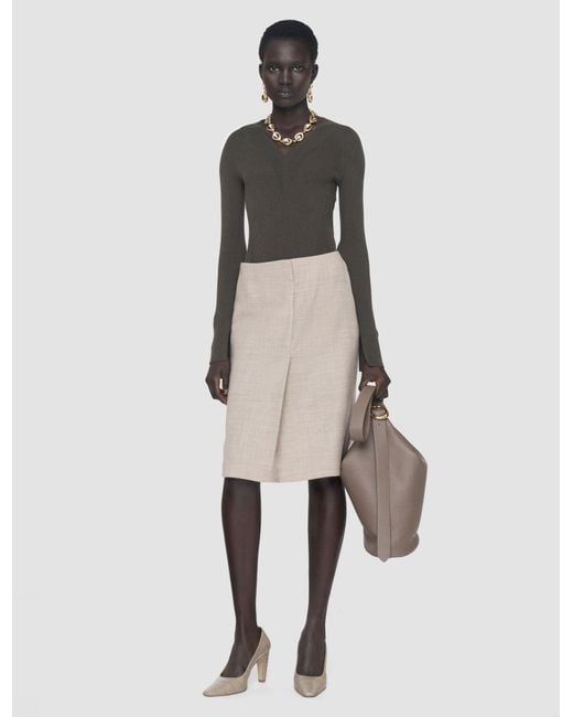 Joseph Natural Harti Linen Blend Knit Top