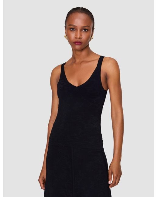Joseph Black Joann Leopard Jacquard Milano Tank Top
