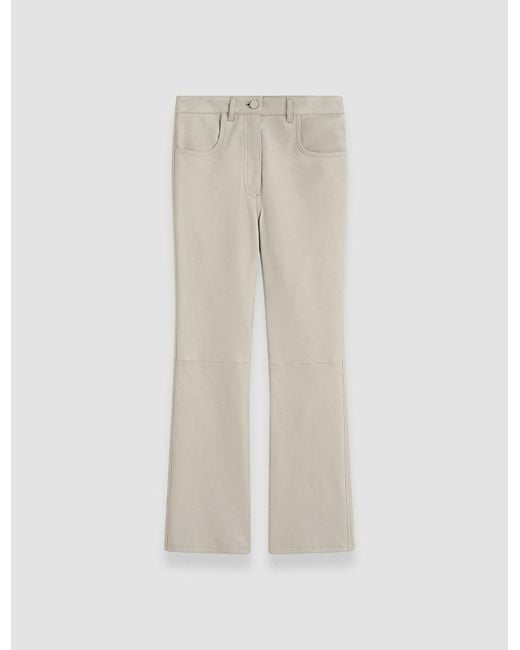 Joseph White Duke Leather Stretch Trousers