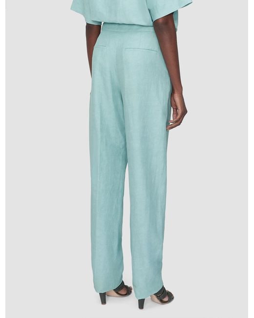 Joseph Blue Aix Light Linen Blend Trousers