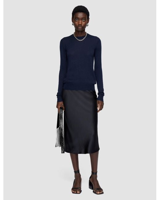 Joseph Blue Cashair Round Neck Jumper