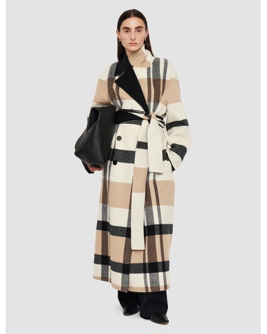 Joseph White Merton Reversible Check Wool Coat