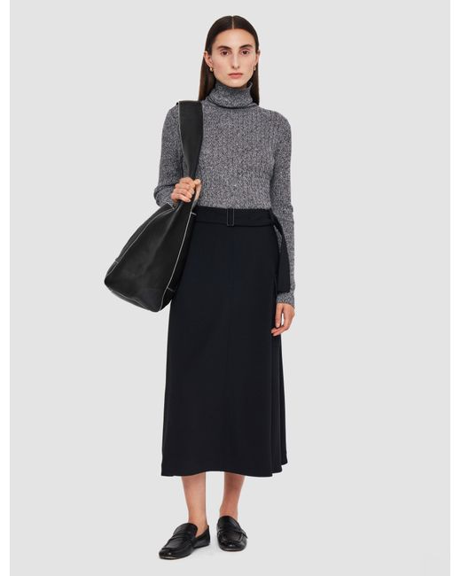 Joseph Black Pernette Fluid Twill Wool Skirt