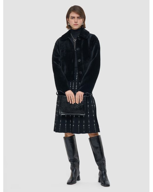 Joseph Black Alloway Reversible Soft Shearling Jacket