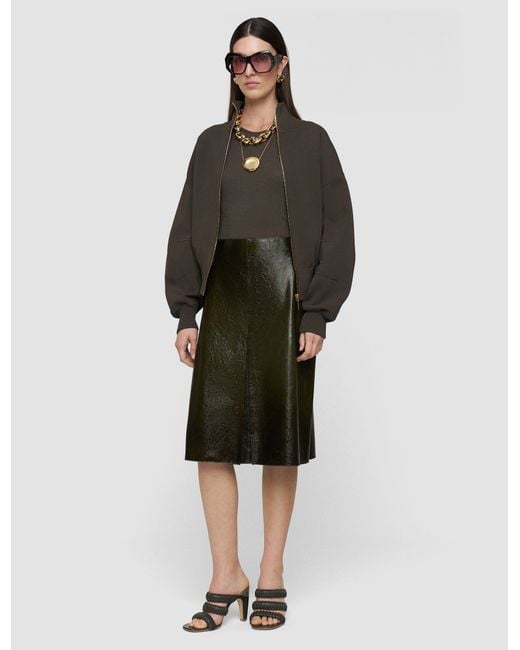 Joseph Green Baha Textured Patent Leather Skirt