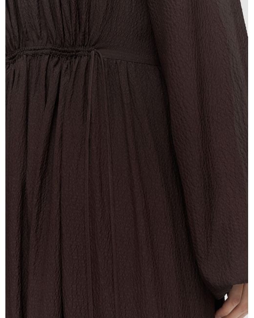 Robe Lotus En Soie Texturée Joseph en coloris Brown