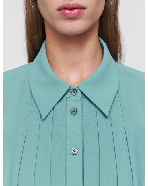 Joseph Blue Antin Airy Plissé Blouse