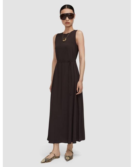 Robe Lottie En Crêpe Mélangé De Soie Joseph en coloris Brown