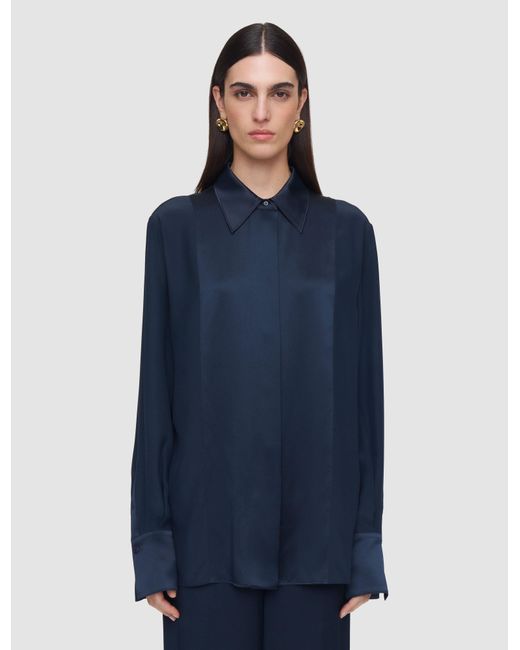 Joseph Blue Childs Silk Satin Blouse