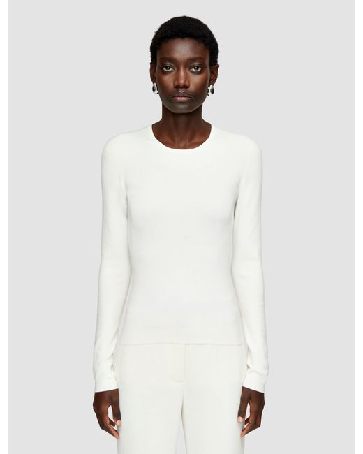 Joseph White Silk Stretch Top