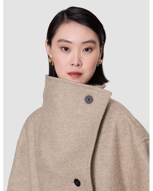 Joseph Natural Isaia Wool Blend Coat