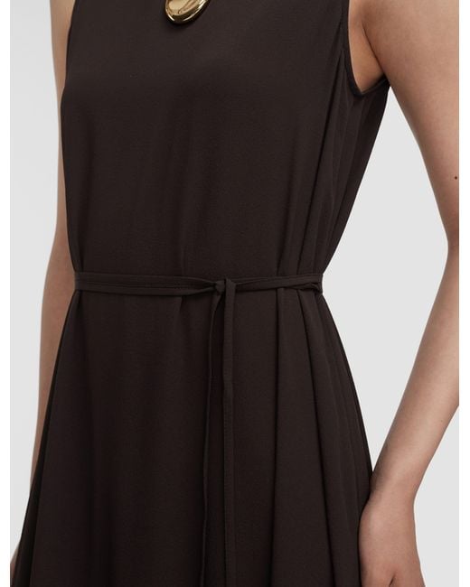 Robe Lottie En Crêpe Mélangé De Soie Joseph en coloris Brown