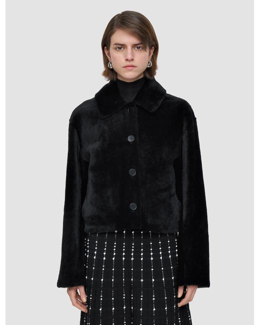 Joseph Black Alloway Reversible Soft Shearling Jacket