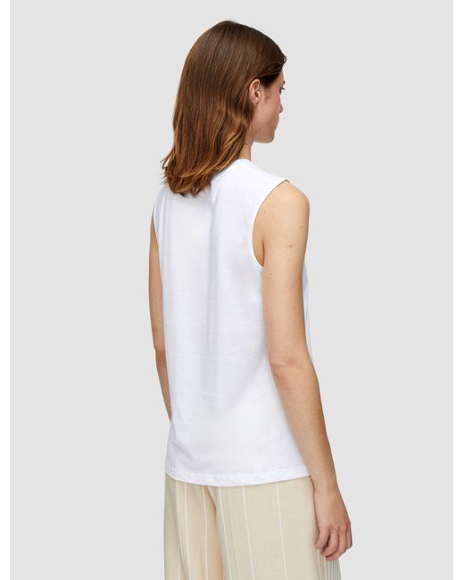 Joseph White Cotton Silk Jersey Tank Top