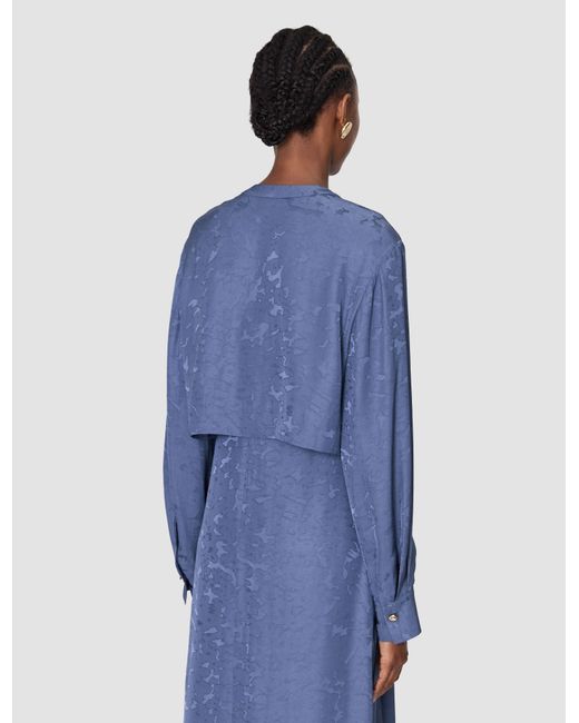 Joseph Blue Cece Leopard Jacquard Jacket